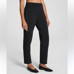 SPANX Women's Black Straight Leg pull on Pants size L comfy .office,career